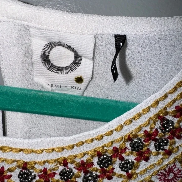 EUC Anthropologie Akemi + Kin Veyo Long Sleeve Blouse Size Large - Picture 4 of 8